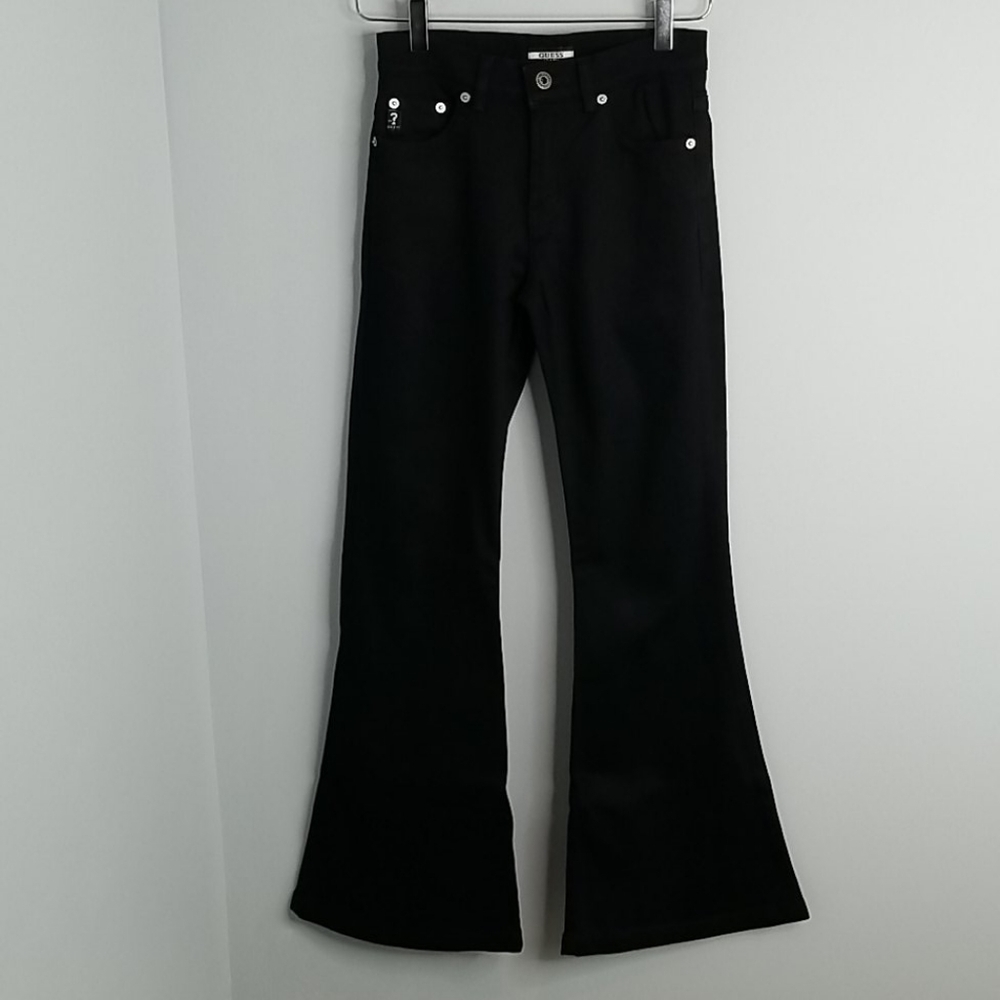 GUESS black SUPER FLARE BELL jeans 24